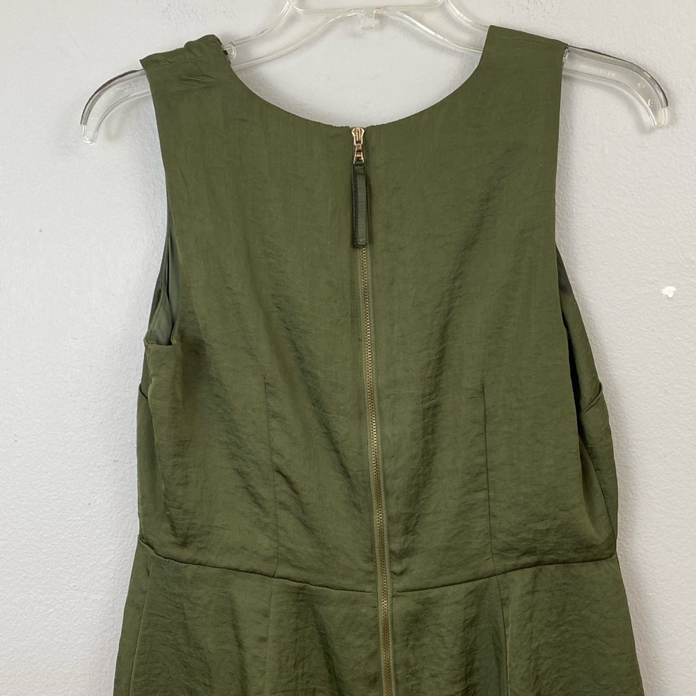 LOFT Green Ruffled Dress - Picture 4 of 5